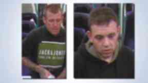 CCTV: Police want to speak to two men in connection with the attack.
