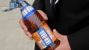 Glass cheque: End of Irn-Bru bottle return.