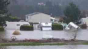 Flooding: Deeside Caravan Park in Maryculter was evacuated.