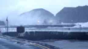Stonehaven: The water came over the top of the pier.