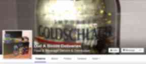 Facebook: An alcohol delivery service advertising on social media.