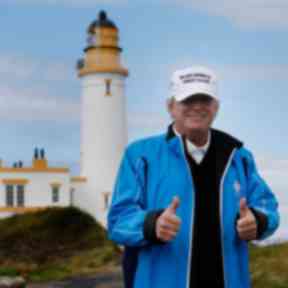 Donald Trump during his last visit to Scotland.