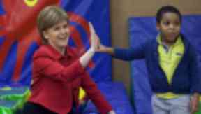 Nicola Sturgeon: During visit to nursery