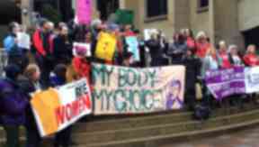 Pro-choice: Demonstration in Glasgow.