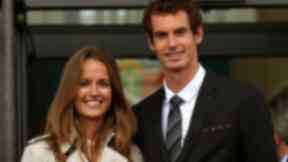 Happy couple: Andy Murray and wife Kim.