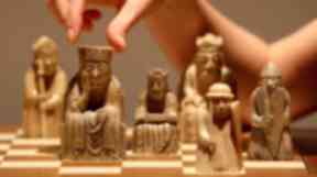 Lewis Chessmen: Figures on display in Edinburgh.