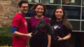 Visit: Lorraine Kelly met students at Napier.