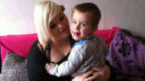 Kim Kinghorn with her three-year-old son, Kelvin