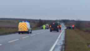 Scene: One woman died at the scene and five others were injured.