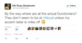 Cllr Rosa Zambonini Question Time tweet