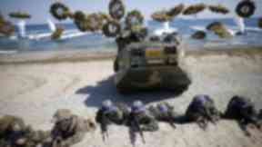The loss comes as South Korea conducts war games.