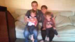 Miracle babies: The twins with their parents.