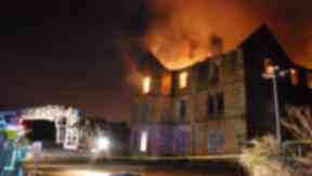 Flames: The blaze burned for several hours.