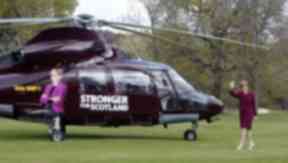Nicola Sturgeon branded helicopter