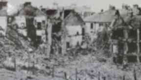 Blitz: Homes left in ruin.