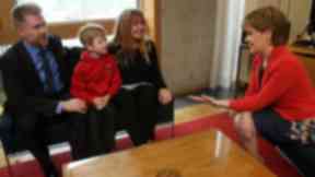 Brain family: Meeting with Nicola Sturgeon in 2016.