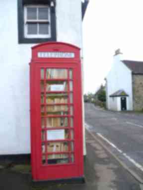 Village treasure: David says the phone box library is a part of Kinneswood's heritage.