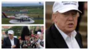 Donald Trump: Tycoon arrives at Turnberry for official reopening.