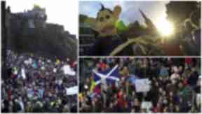 Edinburgh protest: Demonstrators take to the streets on March 6, 2003.