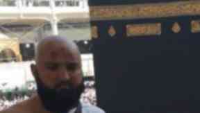 Mecca: Ahmed during his pilgrimage to Mecca in Saudi Arabia.