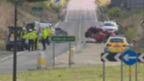 Crash scene: The collision happened at the A68 junction.