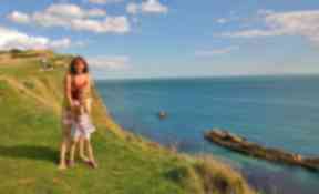Natalia and her daughter Elizabeth at Durdle, the last seaside trip they took together.