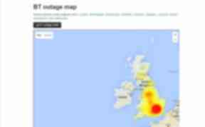 Issues: Down Detector's outage map shows the extent of the problem.