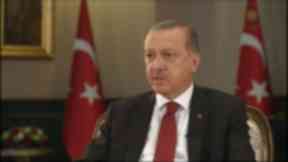 Turkey's president Recep Tayyip Erdogan.