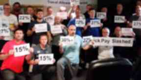 Strike: Unite and RMT union members down tools.