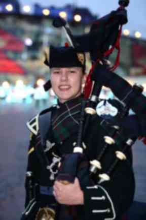 Fifer Megan, from Burntisland, who has been playing the pipes since the age of nine.