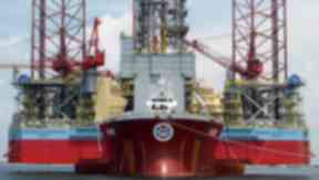 Colossal: Vessel carrying the Maersk Interceptor (file pic).