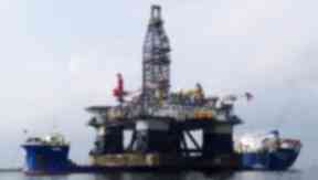 OHT Hawk: Huge semi-submersible carrying another oil rig (file pic).