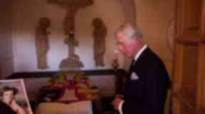 Charles at the final resting place of Princess Alice of Greece.