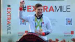 Campaign: Olympic medallist Callum Skinner at the launch.