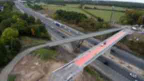 Demolition: Bothwellpark Road Bridge on M74 demolished over weekend.