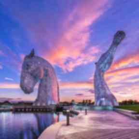 The Kelpies by the M9 near Falkirk.