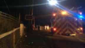 Train: The car is thought to have been dragged.