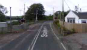 Crash: The car is thought to have gone on to the line by accident.