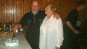 Postman and Pat: Michael enjoys a birthday party with his wife.