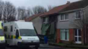 Fire: Emergency services at the scene in Milngavie.