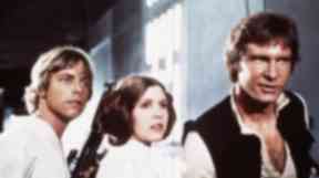 Mark Hamill, Carrie Fisher and Harrison Ford starred in Star Wars: Episode VI - Return of the Jedi.