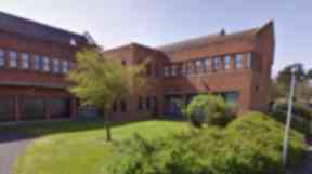 The incident took place at Haverfordwest magistrates court in Wales.
