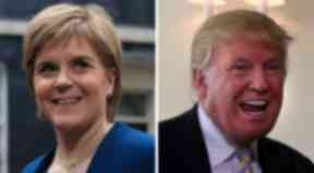 Speech: Sturgeon took a swipe at the President.