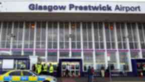 Prestwick: Firefighters said there was a high risk of explosion (file pic).