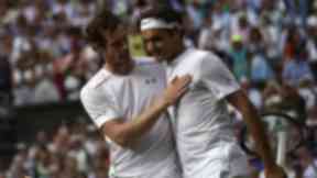 Tribute: Murray and Federer.
