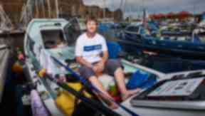 Endurance: Elaine Hopley rowed across in a boat named after her mother.