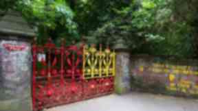 Fans of the Beatles still visit the site and write messages on the walls to the entrance.