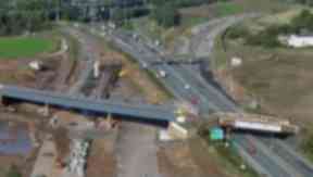 Motorway: The new section under construction.