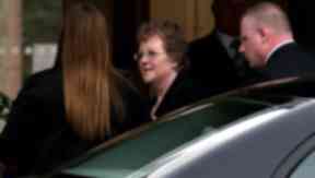 Mother: Cathy Logan spoke at the service.