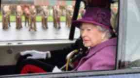 The Queen during a trip to Lucknow Barracks in Tidworth, Wiltshire